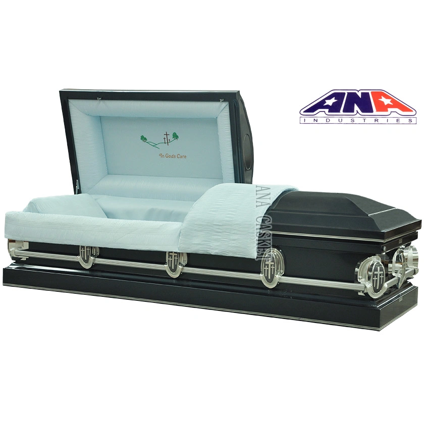 Ana New Design Hot Sale Us Style Metal 20ga Steel Funeral Supplies Coffin Casket