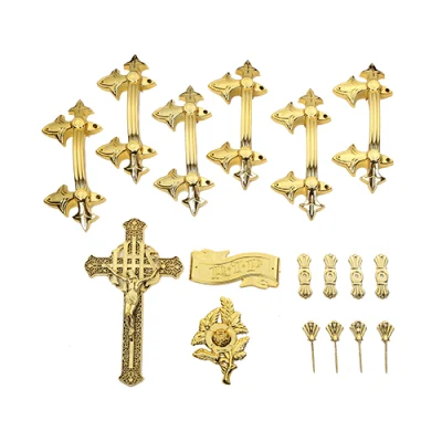 Poignées de cercueil et de cercueil Raccords Matériel de cercueil Vis de cercueil Croix de Jésus