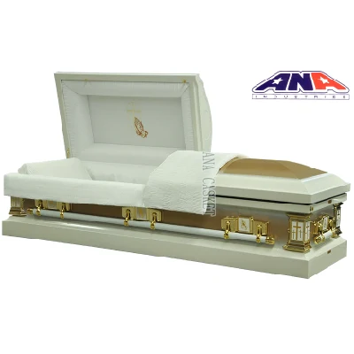 Ana Manufacturers Funeral Coffin Bible Cross 20ga Steel Metal Cercueil