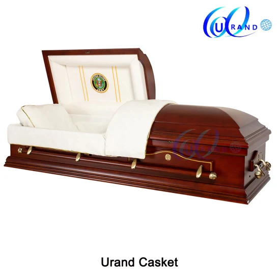 Cercueil funéraire en bois massif de l'armée/de la marine/de l'armée de l'air